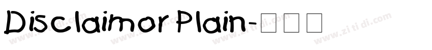 Disclaimor Plain字体转换